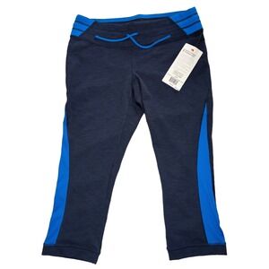 LUCY Womens Pants Size Large Novelty Ultimate X-Training Capri Powermax Blue NWT